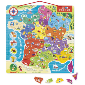 Jeu Puzzle Magnétique carte de France par région Janod