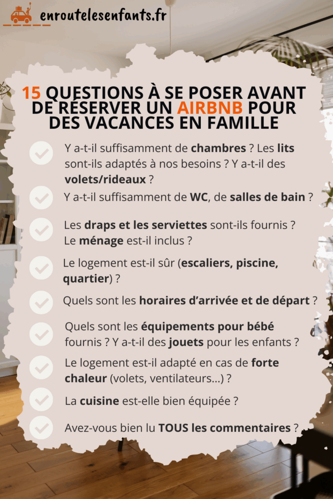 CheckList 15-questions-a-se-poser-avant-de-reserver-un-airbnb-pour-vacances-en-famille
