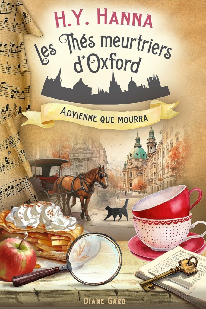 Livre Advienne que mourra les thés meurtriers d'oxford livre 8 de HY Hanna, une histoire qui se déroule dans les cafés viennois