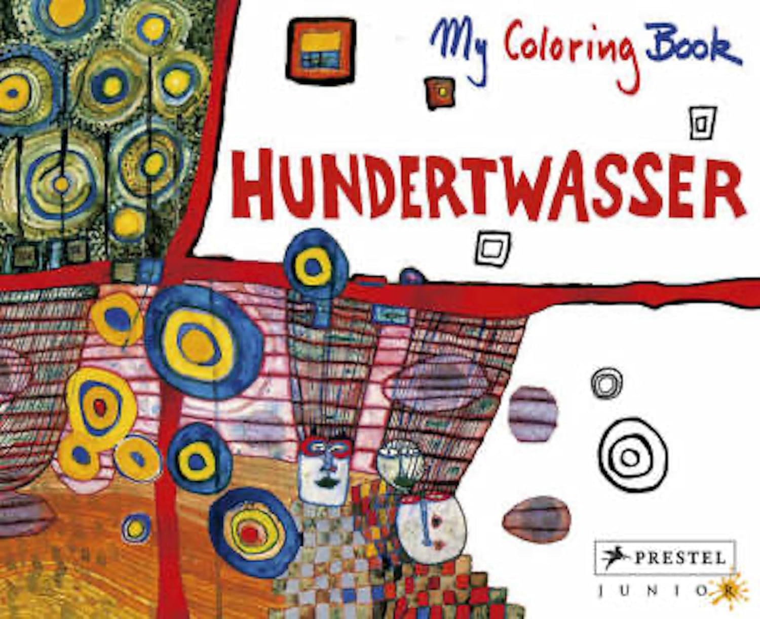 Livre de coloriages pour les enfants autour de Hundertwasser l'artiste autrichien
