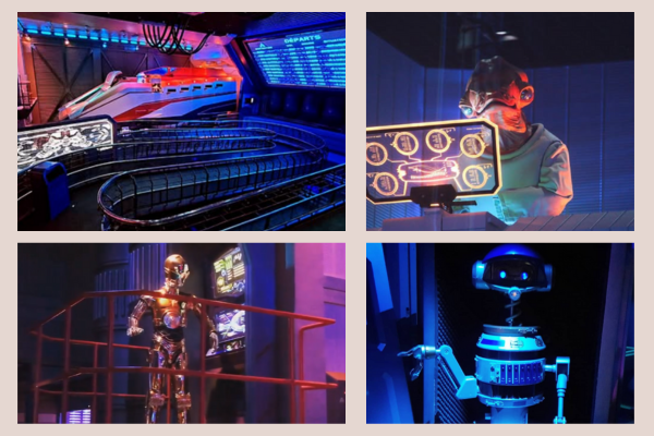 Files d'attente dans l'attraction Star Tours à Disneyland Paris