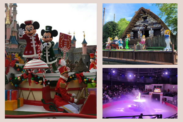 Spectacles et personnages du parc Astérix et de Disneyland Paris