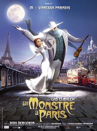 Un monstre à Paris : affiche du dessin animé
