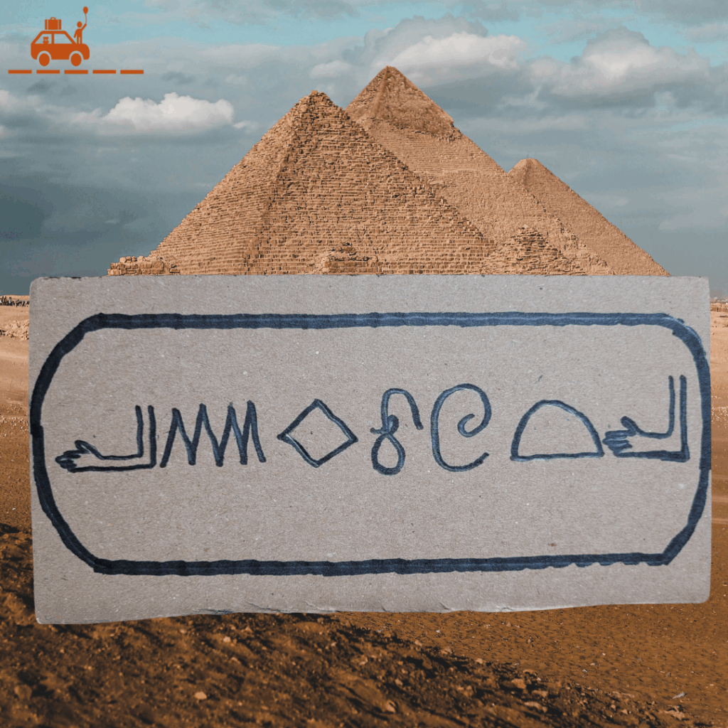 Activité pour enfant sur le thème de l'Egypte : écrire son nom en hiéroglyphes dans un cartouche