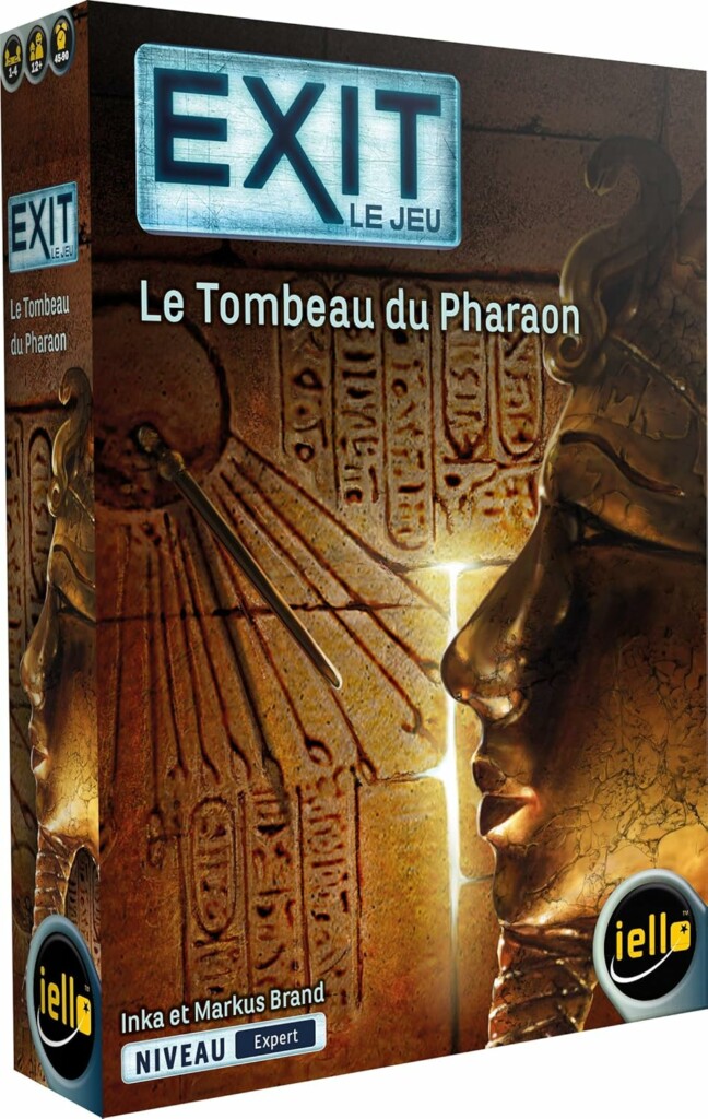Jeu d'Escape Game Exit Le tombeau des pharaons pour les enfants fans d'Egypte à partir de 12 ans. Une super activité en famille.
