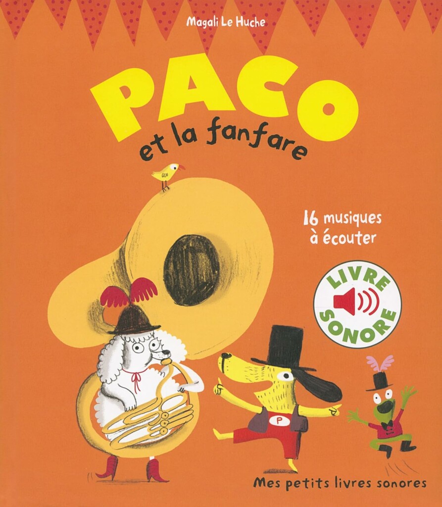 Paco et la fanfare permet de faire découvrir les instruments de la fanfare aux enfants à partir de 3 ans.