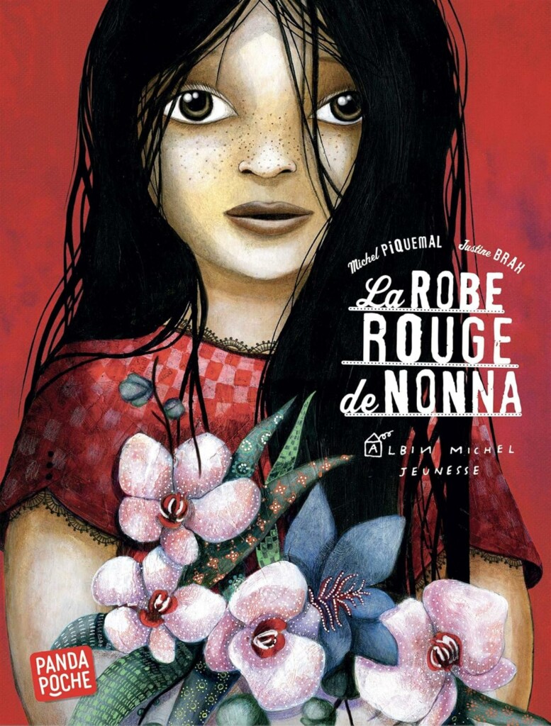Couverture du livre pour enfants La robe rouge de Nonna
