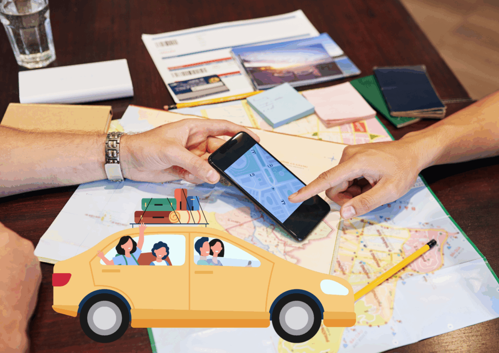 Phase de planification et de préparation avant de partir en vacances en famille : étudier les cartes et surtout utiliser les meilleures applications et les sites adaptés pour planifier un voyage en famille sans stress.