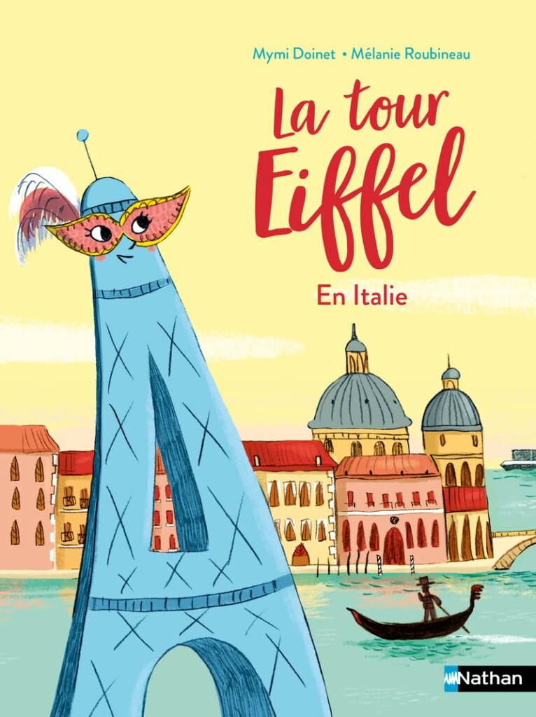 Couverture du livre pour enfants la tour Eiffel en Italie