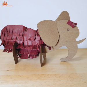 Fabriquer un mammouth en carton et en papier 