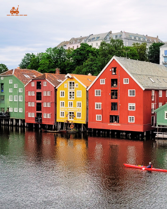 Maisons colorées à Trondheim en Norvège