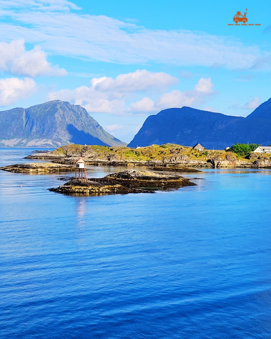 Vue sur les fjords de Norvège depuis l'Hurtigruten
