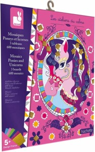 Coffret mosaïques en mousse Licornes Janod pour enfant dès 4/5 ans