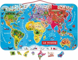 Carte du monde magnétique Janod
