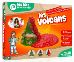 Kit Pandacraft les volcans pour enfant à partir de 8 ans : reproduire une éruption volcanique